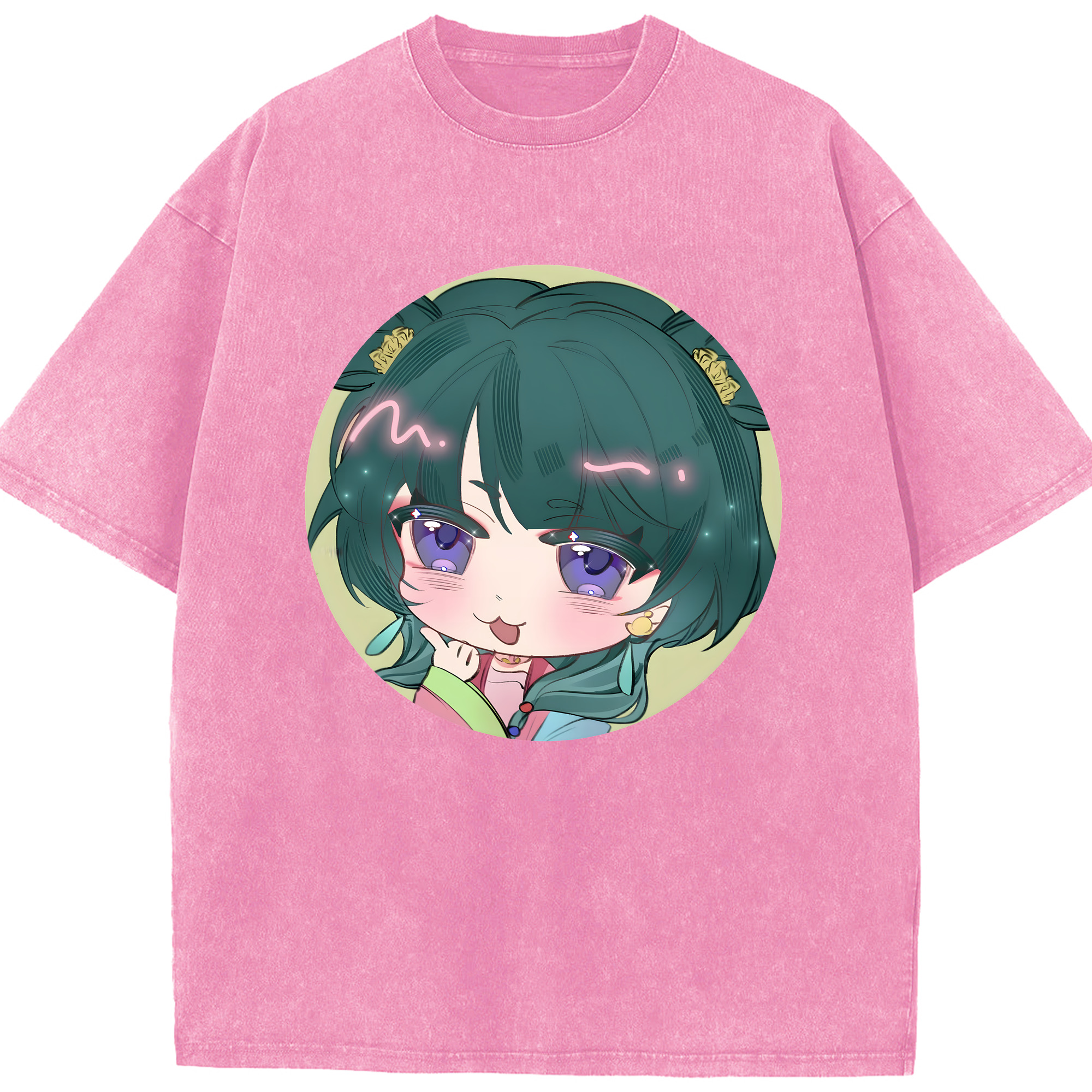 （画像用） 薬屋のひとりごと The Apothecary Diaries 綿100% ヴィンテージ風 半袖Tシャツ（フロントプリント）